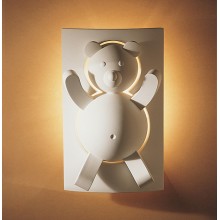 APPLIQUE 1814 'NOUNOURS' INCANDESCENT PLATRE NATUREL